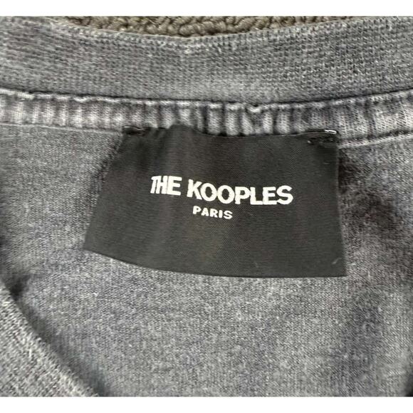 The Kooples Paris Tee Shirt Men's M Cotton Crewneck Fire Cigarette Graphic Logo - Picture 4 of 11